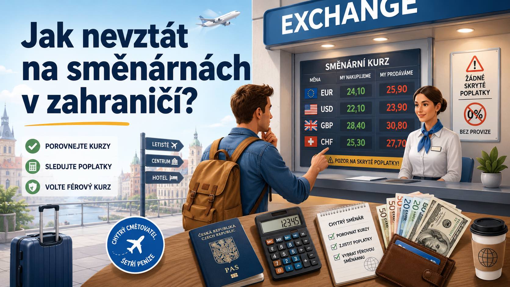 Jak nevztát na směnárnách v zahraničí?