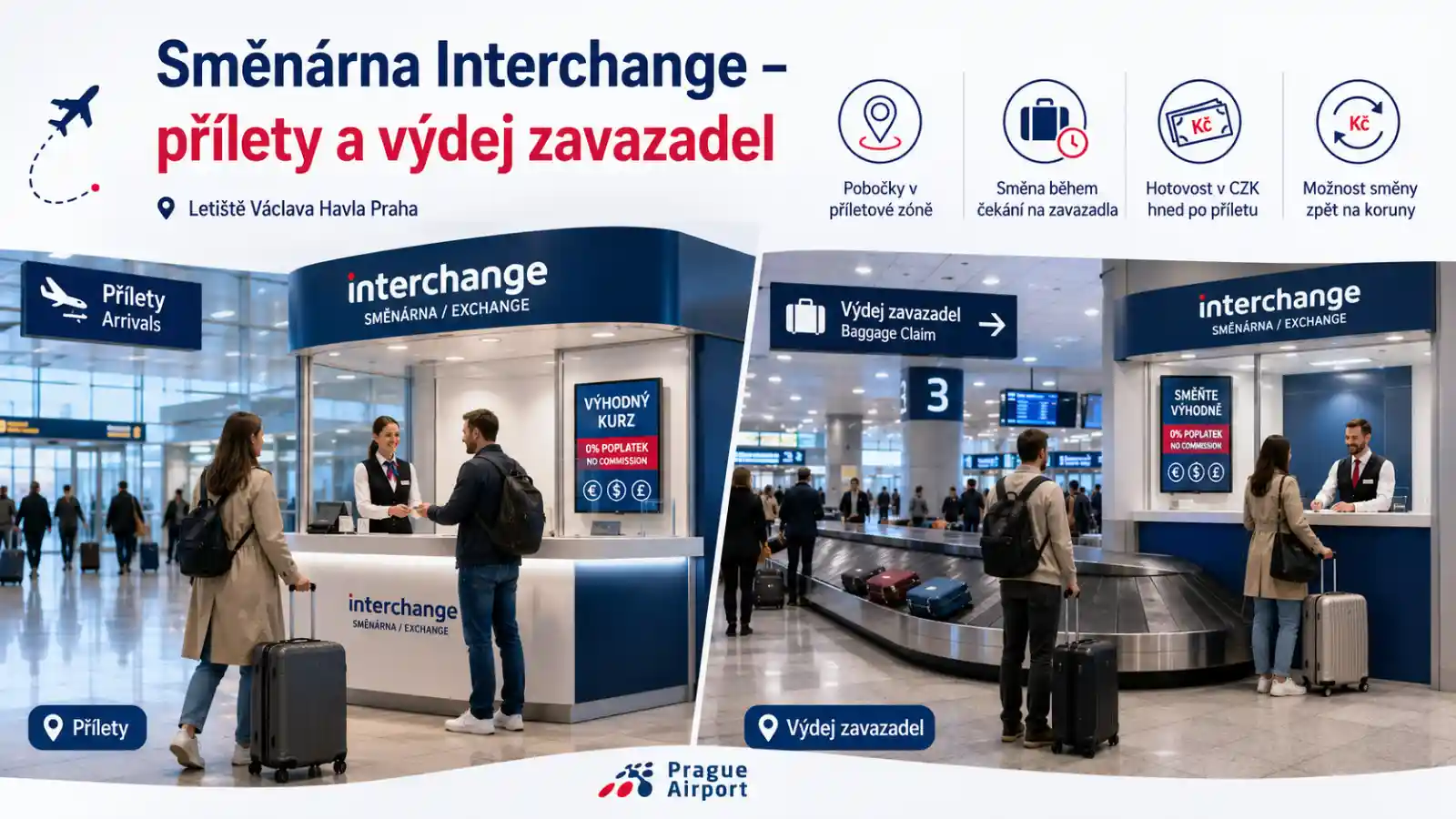 Směnárna Interchange – u výdeje zavadel